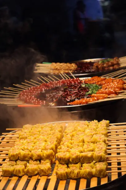 Photo of Popular snacks are sold in Thailand.