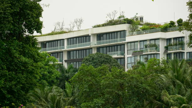 istock High-rise buildings are surrounded by fresh trees 2147667214