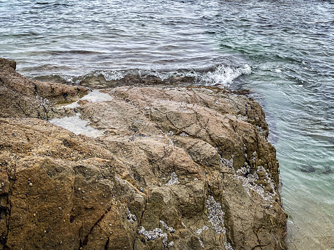 Large boulders in the tide pools of Laguna Beach California