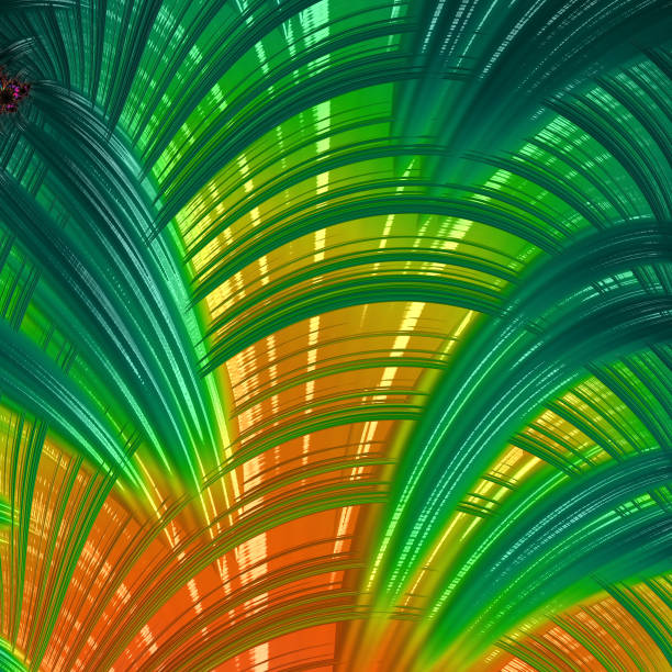 A fractal image that is reflected lines intersecting into each other