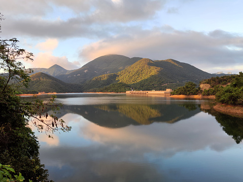Tai Tam Tuk reservoir, located in Tai Tam Country Park in the eastern part of Hong Kong Island.
