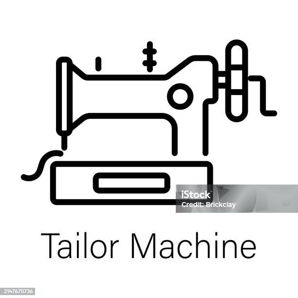 Talaiore Machine Tailor Machine Stock Illustration - Download Image Now - Appliance ...