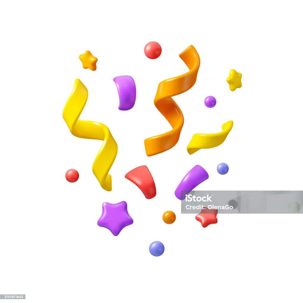 Fundal confetti vectorial 3d - vector de stoc 3D fără redevențe Fundal confetti vectorial 3d - vector de stoc 3D fără redevențe