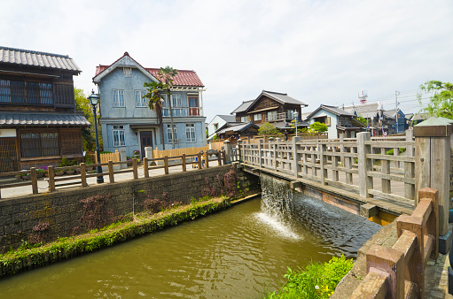 Sawara town, which is Japanese old town area in Chiba Prefecture, Japan.