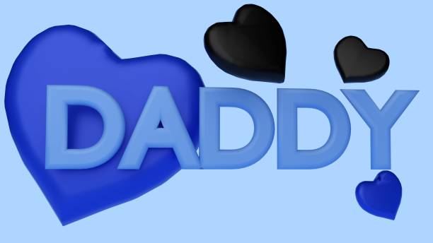istock blue and black heart and DAD letters in the blue background 2147677301