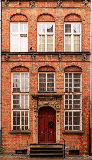 istock Carved wooden old door 2147678472