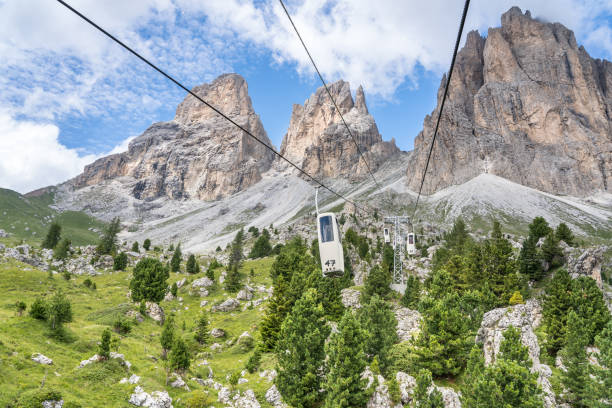 Telecabina Sassolungo in Val Gardena, South Tyrol, Italy