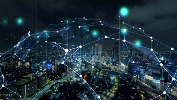 istock Smart city and communication network concept. 5G. LPWA (Low Power Wide Area). Wireless communication. 2147680723