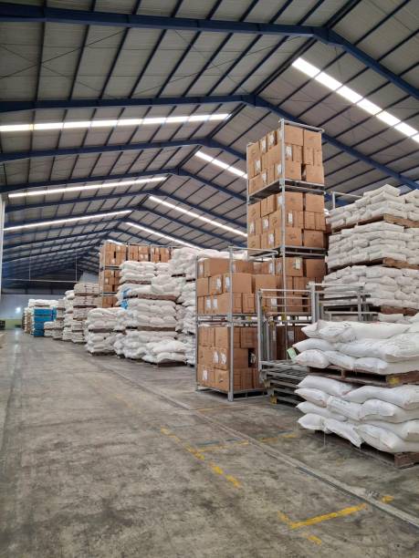istock raw material storage warehouse area, food raw material storage area, flour warehouse 2147681315