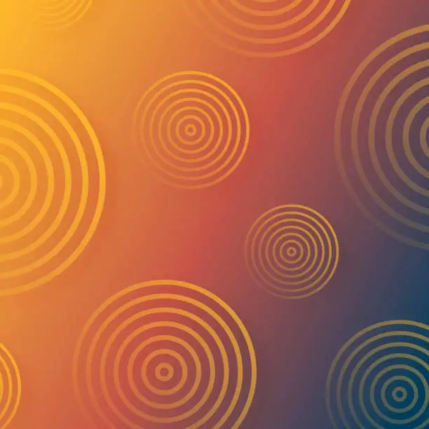 Vector illustration of Abstract gradient background with Orange circles