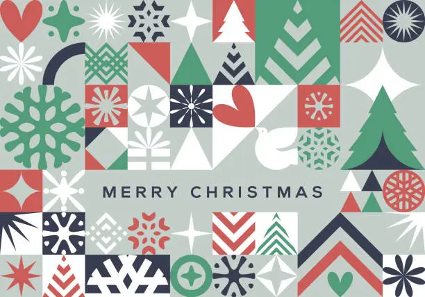 Vector illustration of Seamless Christmas pattern wallpaper design