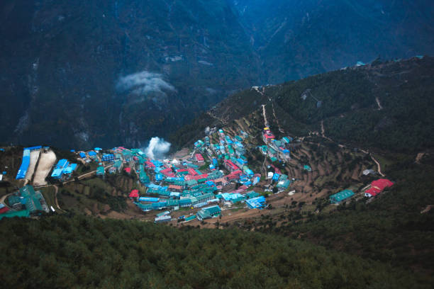 Namche Bazar Village. Himalayan mountains. Nepal