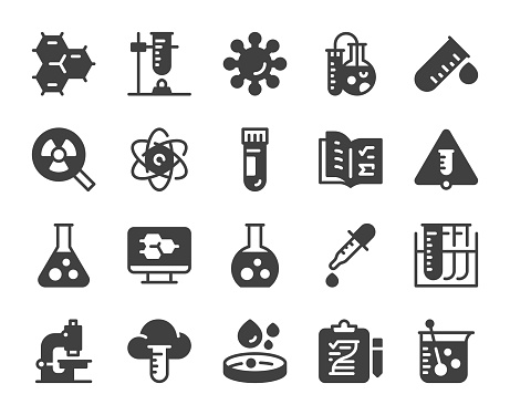 Chemistry Icons Vector EPS File.