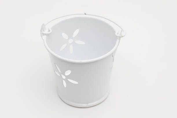 istock Miniature decorative bucket close-up on a white background. 2147683969