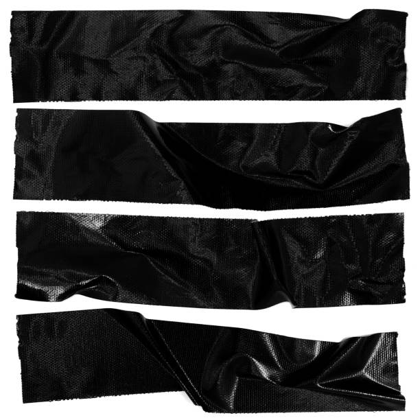 istock Black scotch tapes isolated on white background 2147685655