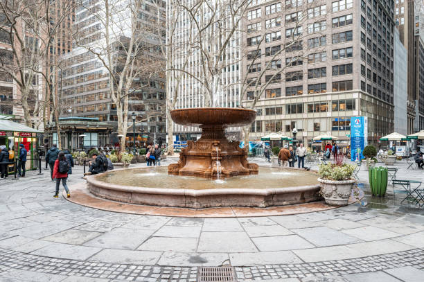 Wide Image of Josephine Shaw Lowell Memorial Fountain, Bryant Park, Manhattan, New York