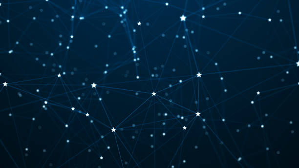 istock Abstract digital background of stars and lines. Glowing plexus. Big data. Network or connection. Abstract technology science background. 3d rendering 2147686299