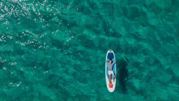 istock Paddle boarding on the sea 2147688160