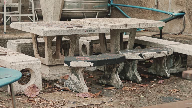 Abandoned chair in the street