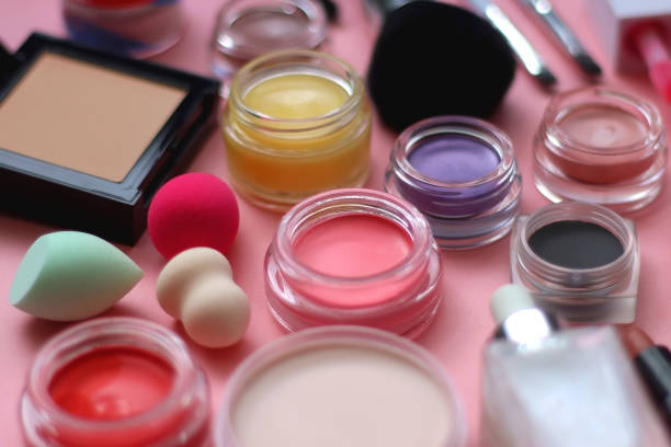 istock Various Beauty Products on Pink Background 2147690096
