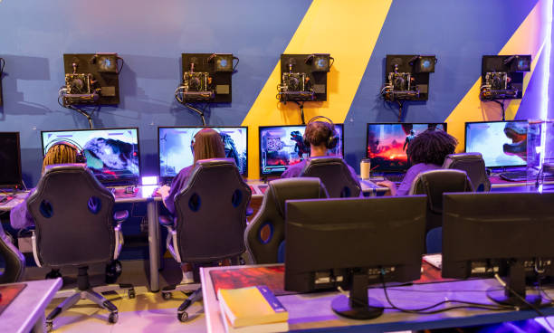 istock Team of Gamers Focused on a Competitive Gaming Match 2147690838