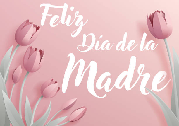 Feliz Dia De La Madre Banner. Happy Mothers Day In Spanish Stock Vector - Illustration Of Mother...