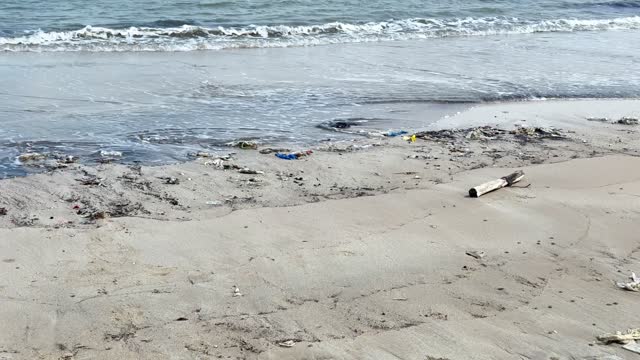 Environmental Pollution on beach