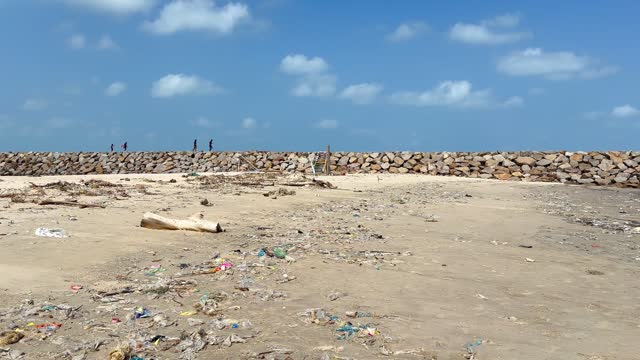 Environmental Pollution on beach