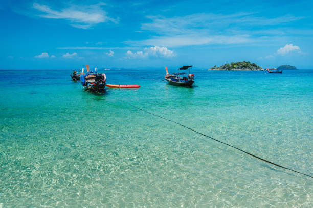 istock Beach and clear blue water in summer and vacation 2147693822