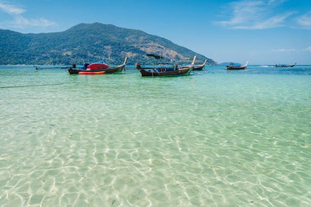 istock Beach and clear blue water in summer and vacation 2147693840