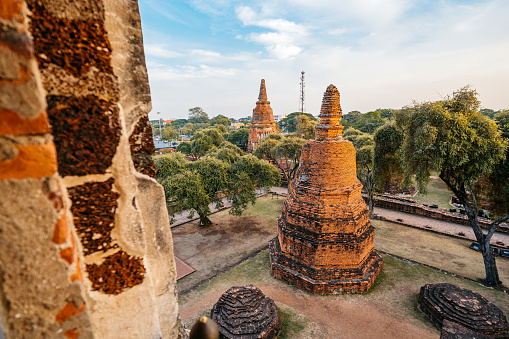Wat Ratchaburana in Ayutthaya historical park in Ayutthaya in Thailand.
