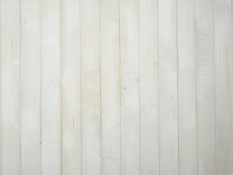 White Wood Wall Texture and Background