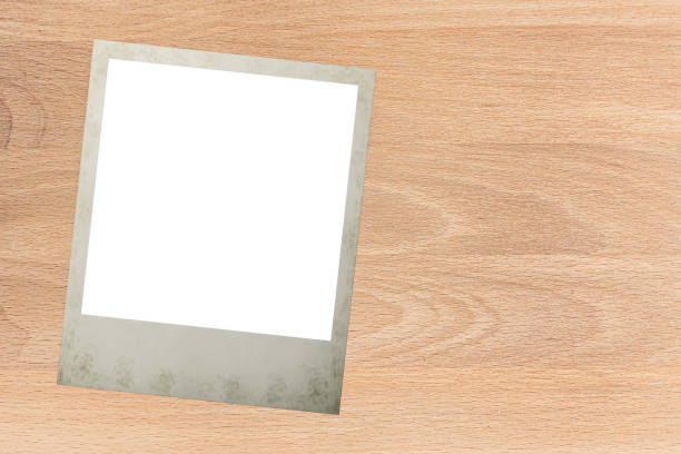 the polaroid card on the table