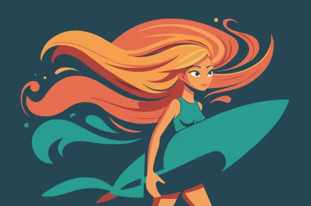 Vector illustration of Surfing Event