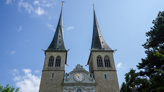 Radolfzell, Germany, March 27, 2022 - The Minster of Our Lady in Radolfzell on Lake Constance