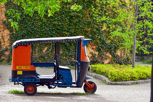 Autorickshaw tuk-tuk traditional taxi in Asia
