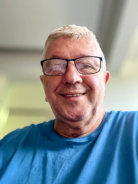 istock Senior Caucasian man selfie indoors 2147706919