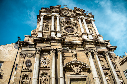 Front View Of Chiesa Parrocchiale di Santa Maria della Pietà In Palermo, Sicily