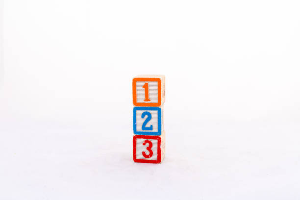istock A vertical tower of one , two and three number blocks isolated on white background 2147707885