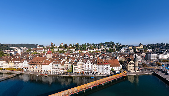 Aerial of Lucerne, Switzerland