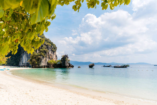 Beautiful sandy Hong Island beach on the Andaman sea in Thailand.