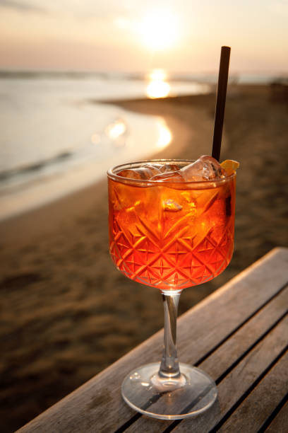 istock Spritz cocktail in a tulip glass on a summer evening during sunset. 2147712518