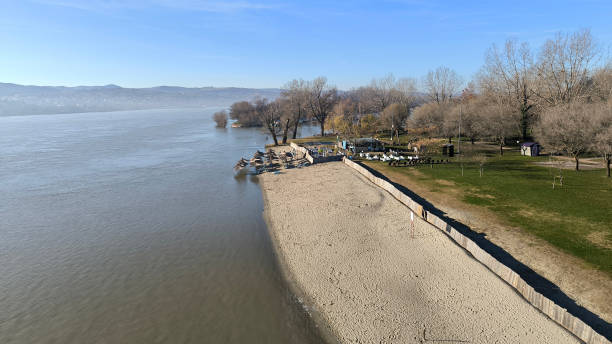 banks of Danube river in Novi Sad