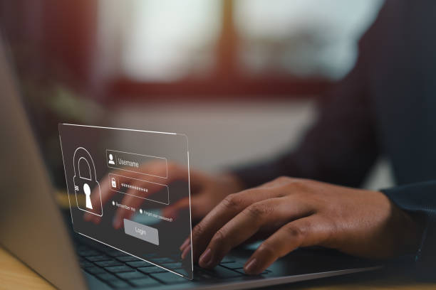 istock Concept of cyber security, user type login, and password, keeping user personal data safe, encryption, secure internet access, cyber security. 2147715867