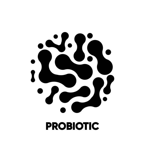 Probiotic Bacteria logo design. Vector illustration. Probiotic Bacteria logo design. Vector illustration probiotic pattern stock illustrations