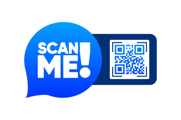 ilustrații de stoc cu scanează-mă. scanarea codului qr pentru smartphone. autocolant cu cod qr. cod qr pentru aplicație mobilă, plată și telefon. ilustrare vectorială. - cititor de coduri de bare