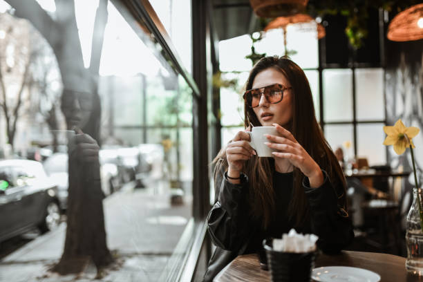 istock Coffee Break For Beautiful Female In Bar 2147722265
