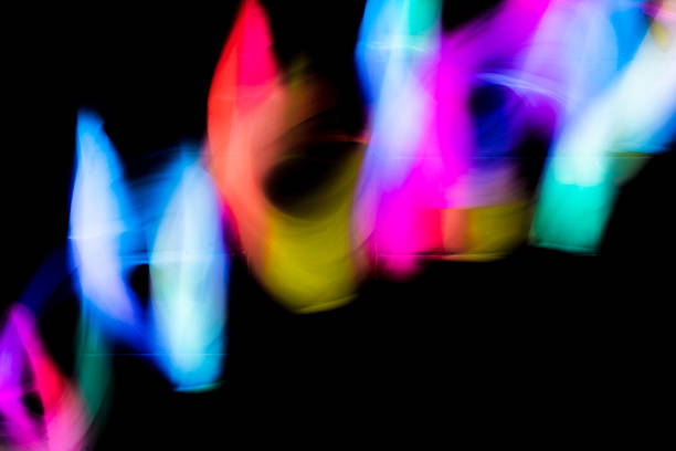 istock Abstract colorful irregular lines background. Long exposure. Light painting photography. 2147724772