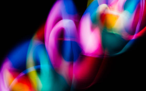 istock Abstract colorful irregular lines background. Long exposure. Light painting photography. 2147724792