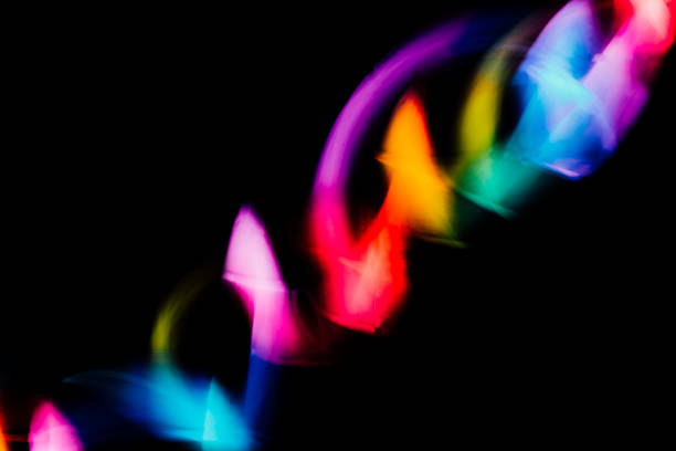 istock Abstract colorful irregular lines background. Long exposure. Light painting photography. 2147724996